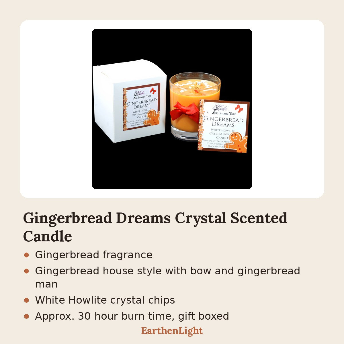 Gingerbread Dreams Crystal Scented Candle key features