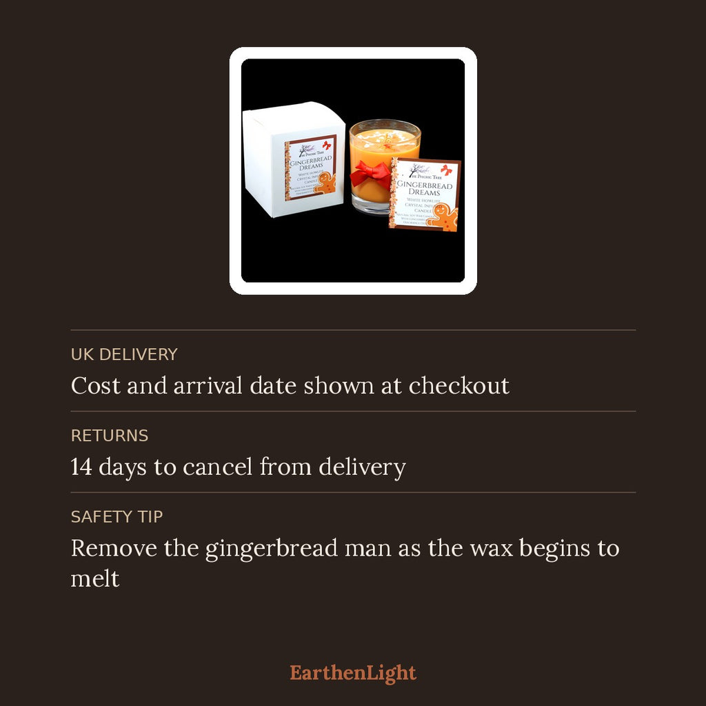 Gingerbread Dreams Crystal Scented Candle delivery and returns