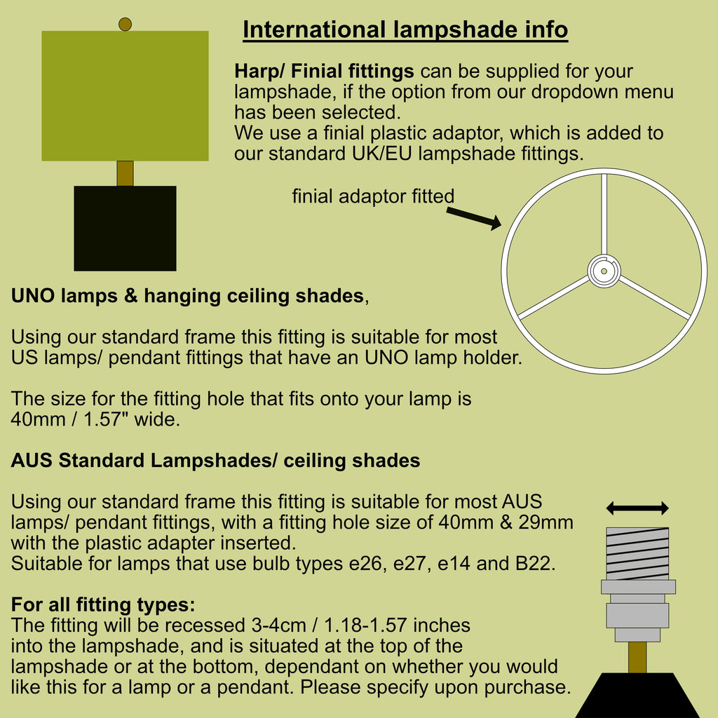 Natural Linen Drum Lampshade