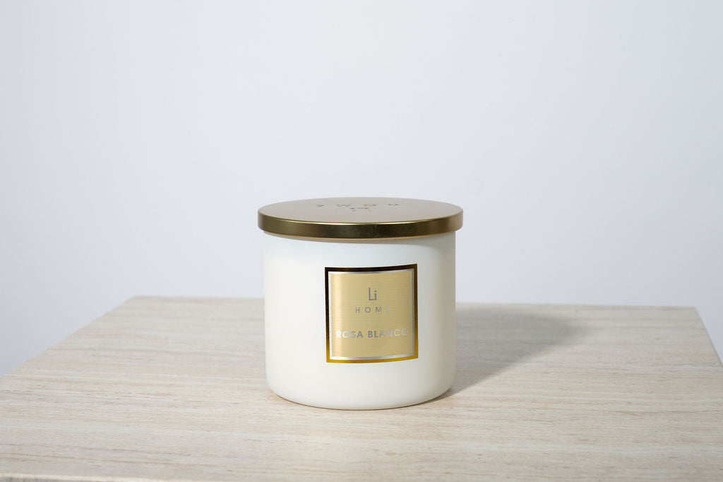 Rosa Blanco 3-Wick Luxury Candle, 1kg