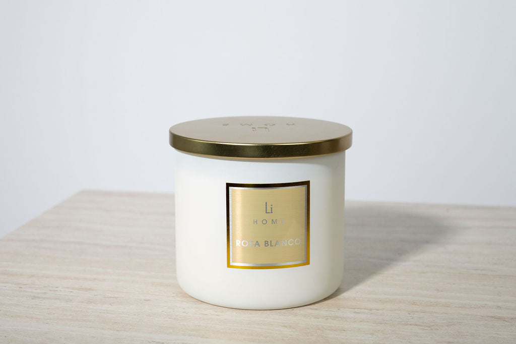 Rosa Blanco 3-Wick Luxury Candle, 1kg