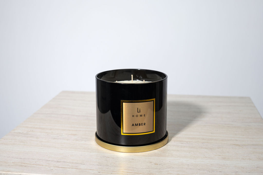 Amber 3-Wick Luxury Candle, 1kg