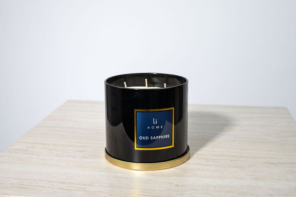 Oud Sapphire 3-Wick Luxury Candle, 1kg