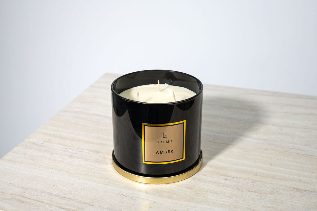 Amber 3-Wick Luxury Candle, 1kg