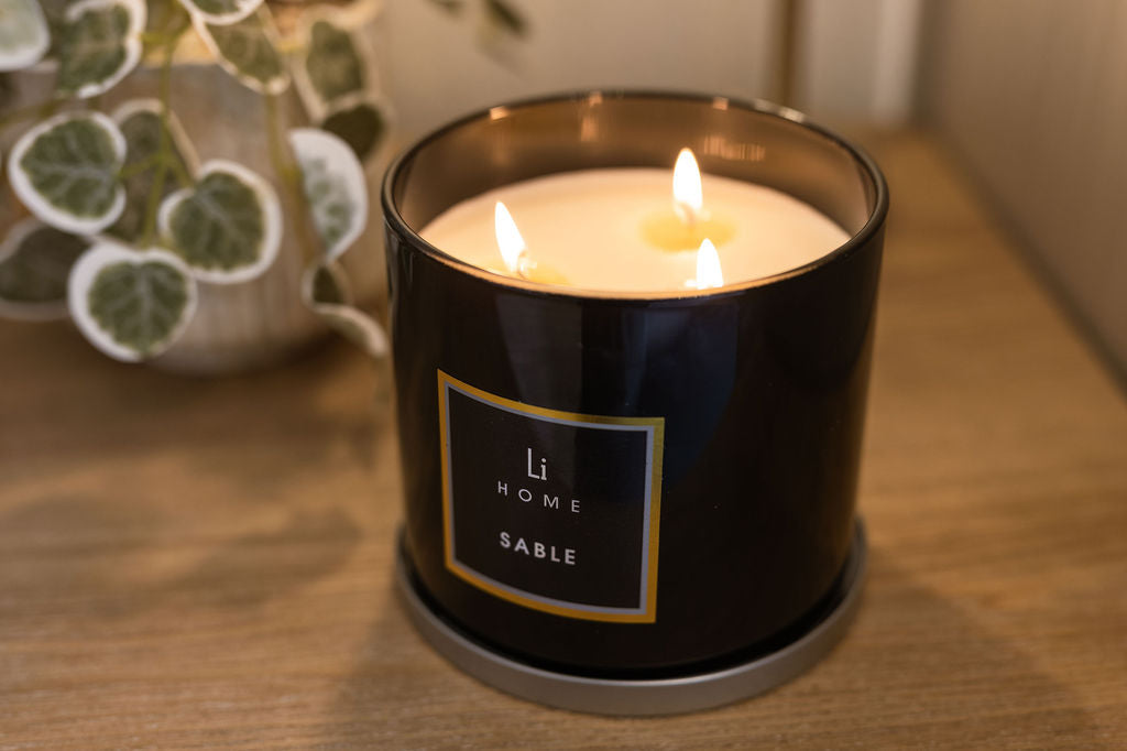 Sable 3-Wick Luxury Candle, 1kg