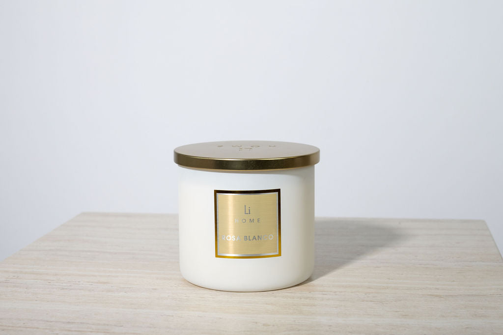 Rosa Blanco 3-Wick Luxury Candle, 1kg
