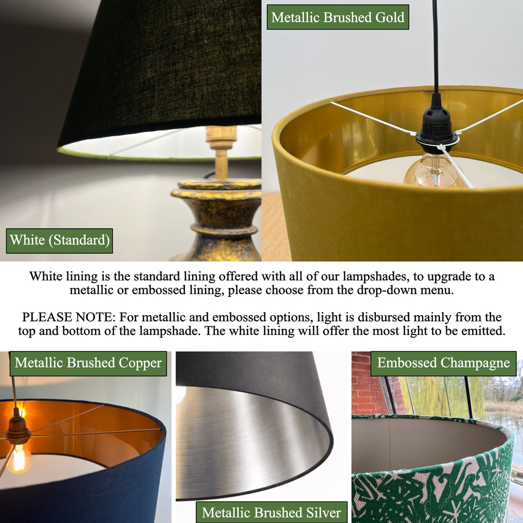 Natural Linen Drum Lampshade