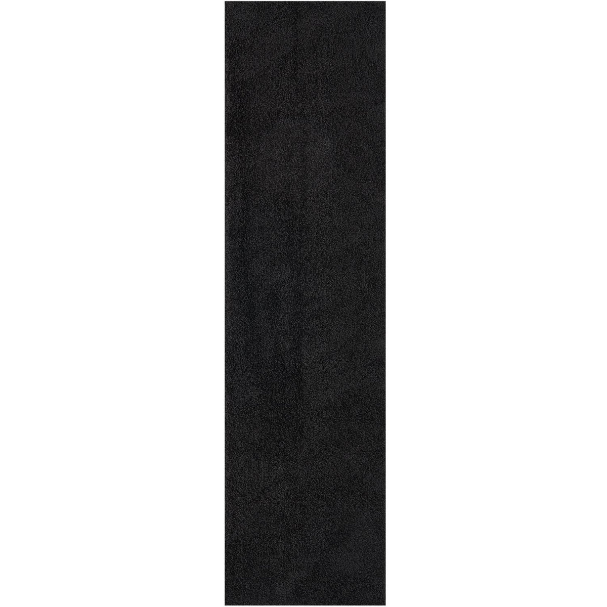 Solid Black Shaggy Rug