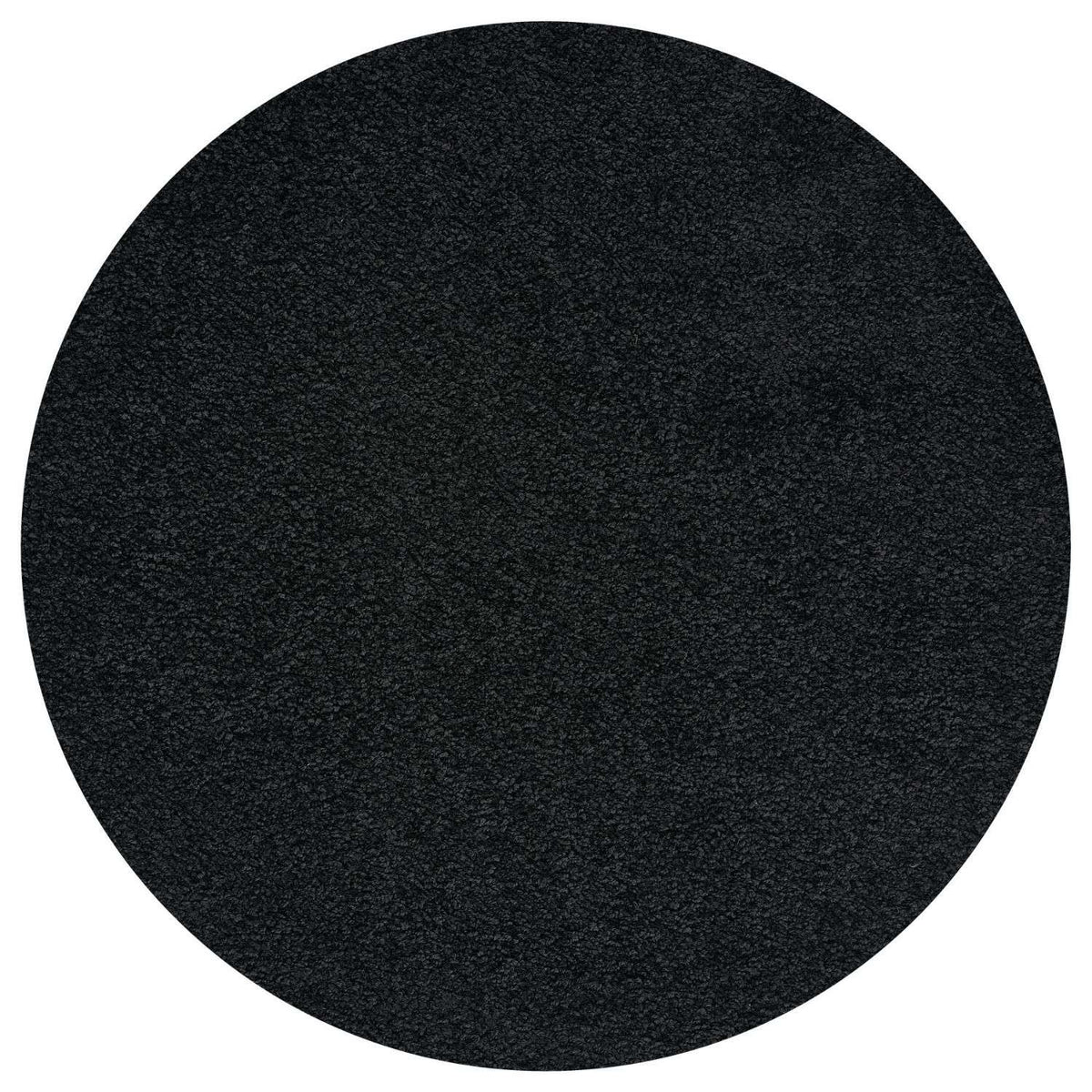 Solid Black Shaggy Rug