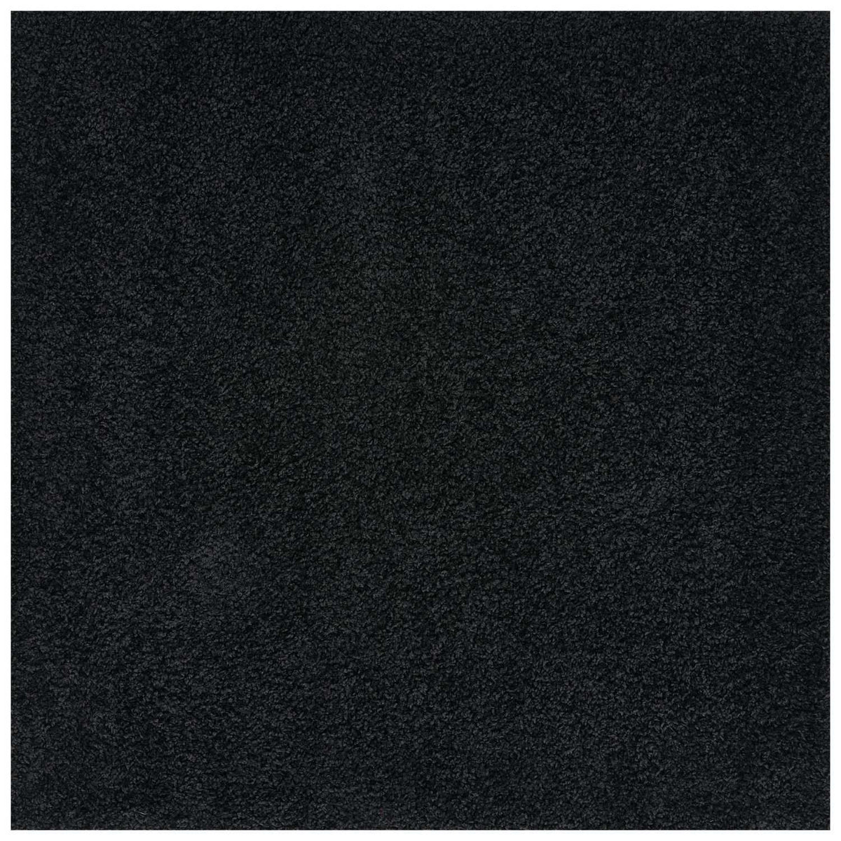 Solid Black Shaggy Rug