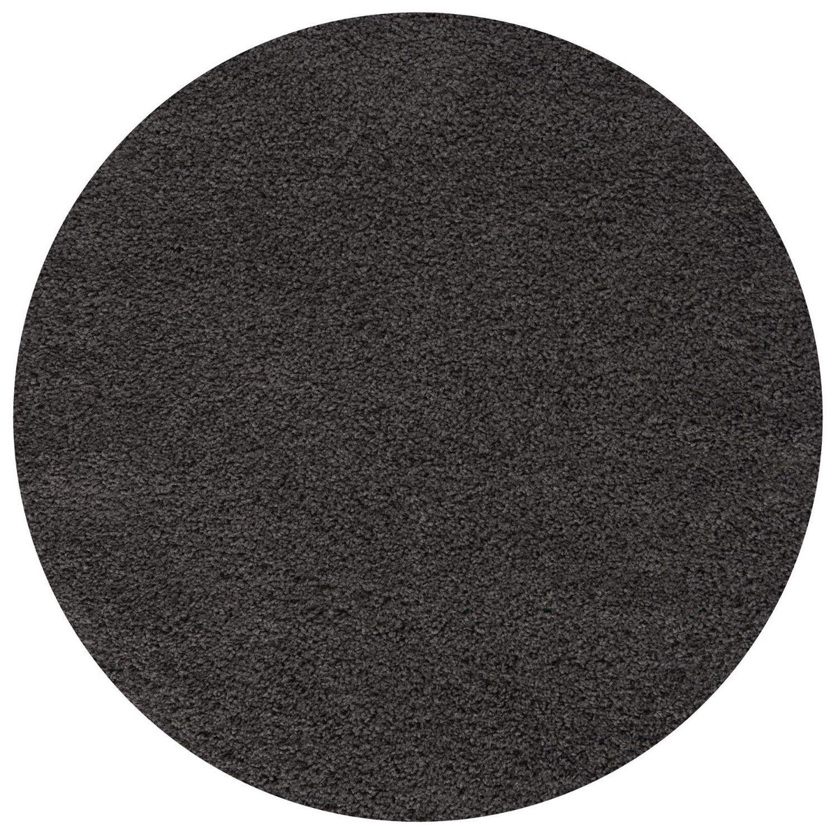 Solid Dark Grey Shaggy Rug