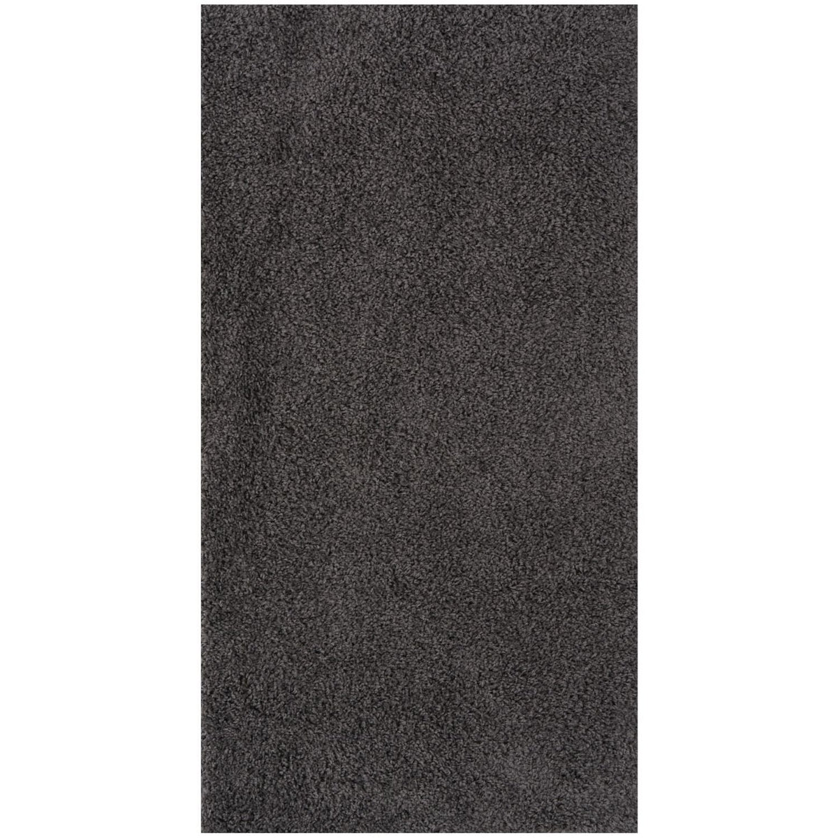 Solid Dark Grey Shaggy Rug