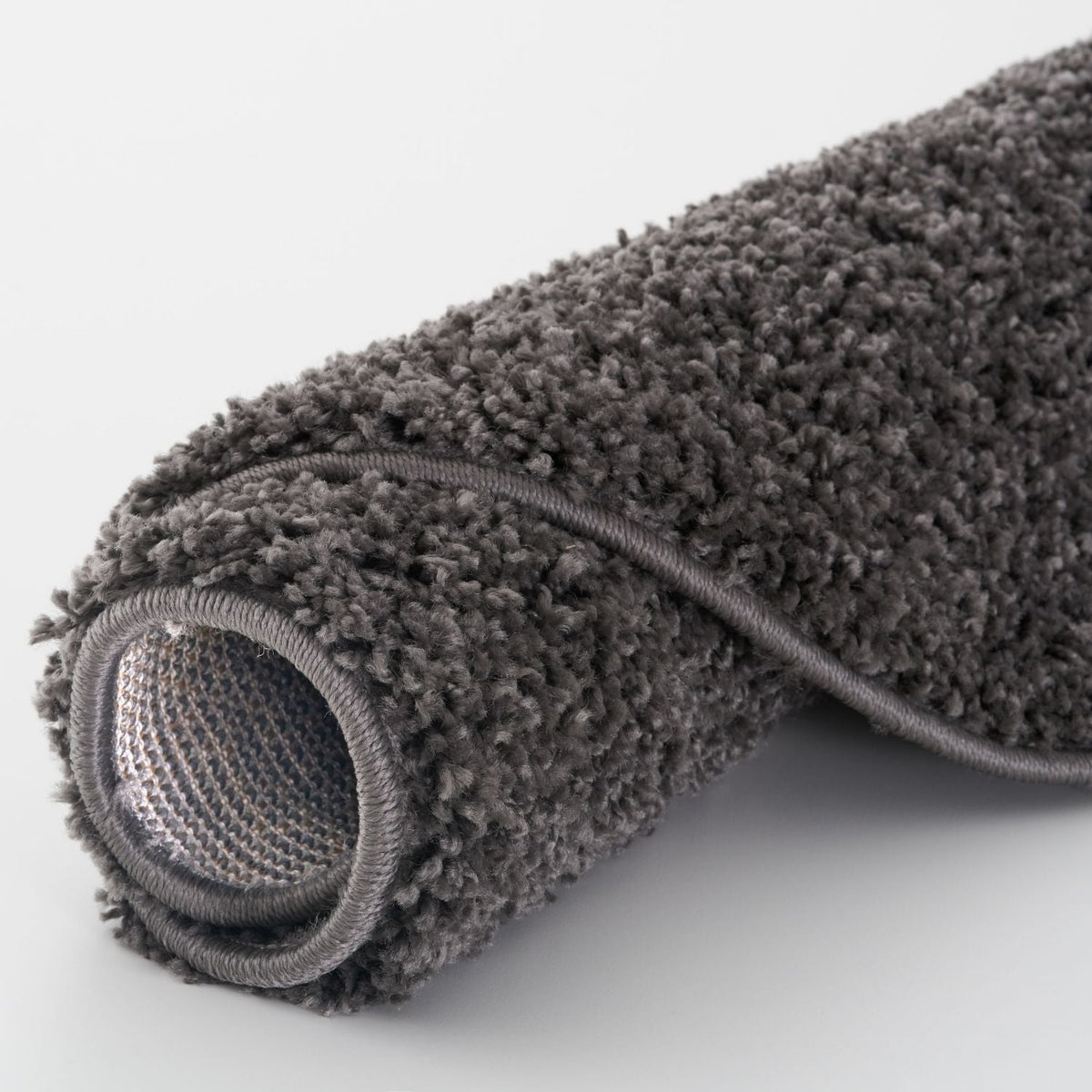 Solid Dark Grey Shaggy Rug