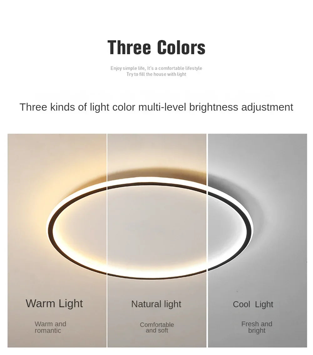 LED Ring Flush Ceiling Light, Dimmable