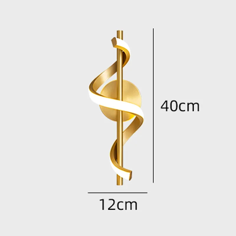 Twisted LED Wall Light