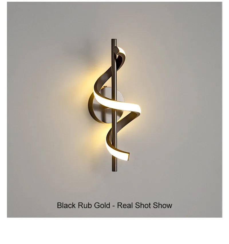 Twisted LED Wall Light