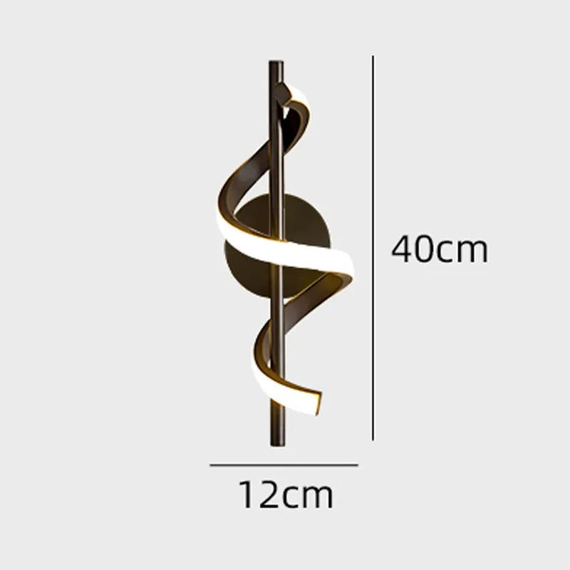 Twisted LED Wall Light