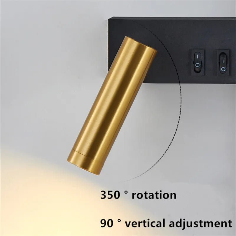 Bold Dual-Switch LED Wall Lamp