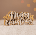 Wooden Merry Christmas Freestanding Sign