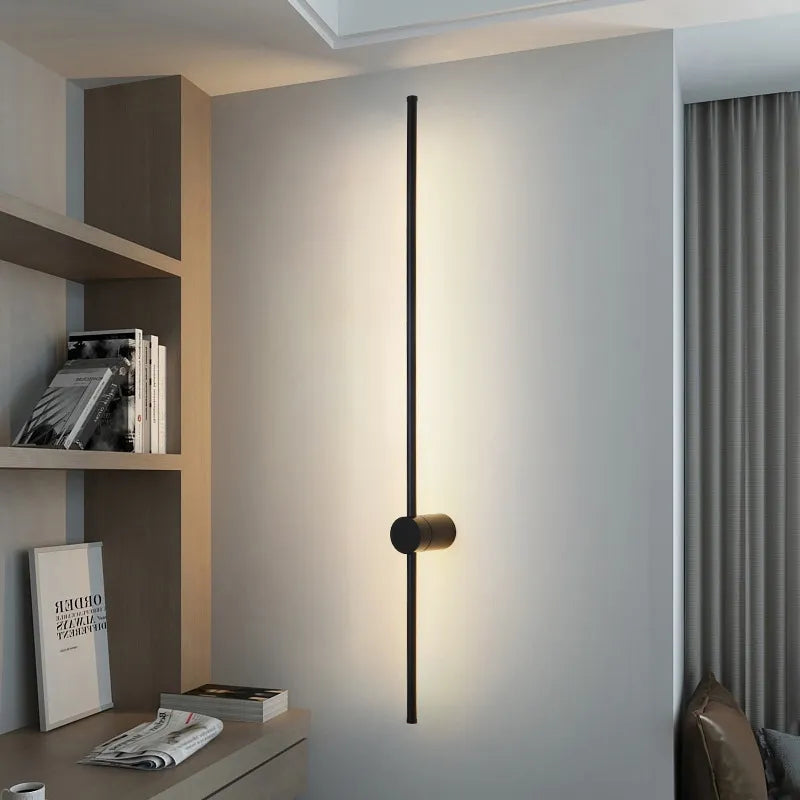 Black LED Wall Lights, Pair