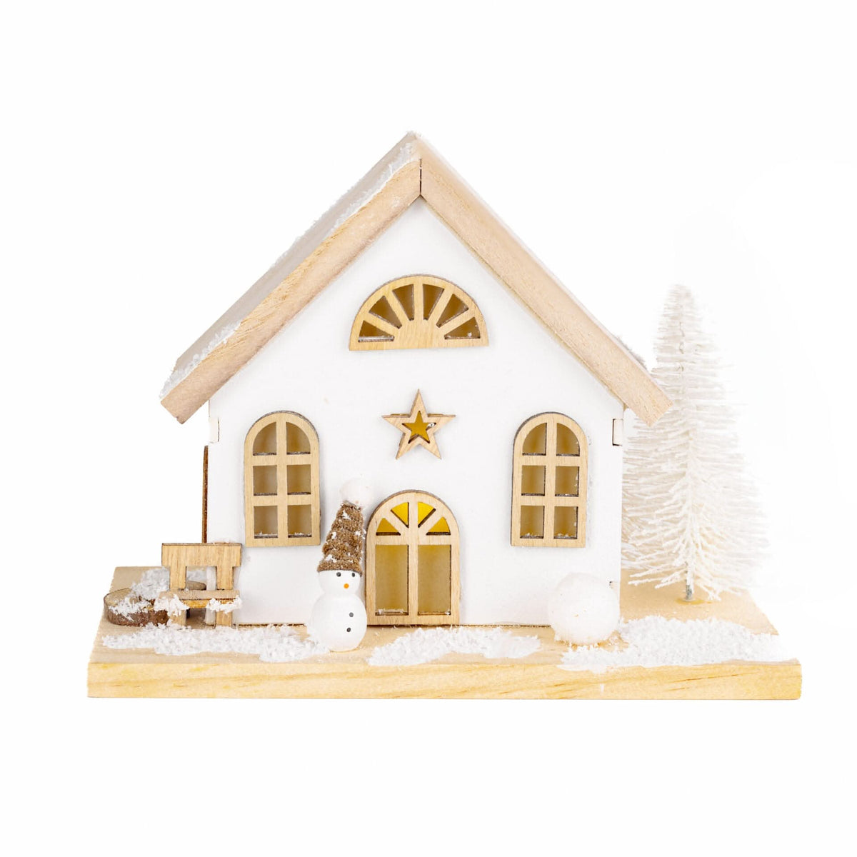 LED Christmas House Village Scene
