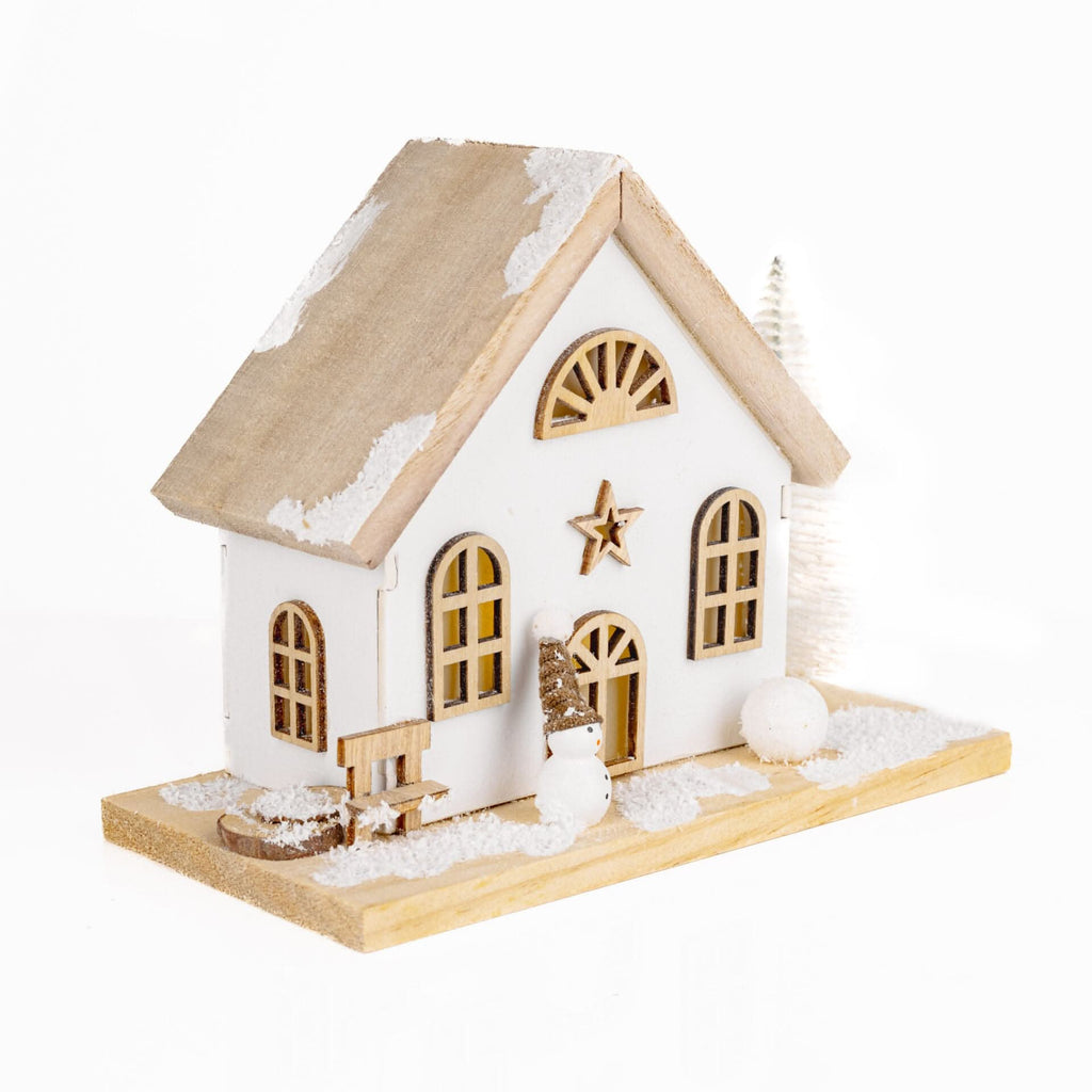 LED Christmas House Village Scene
