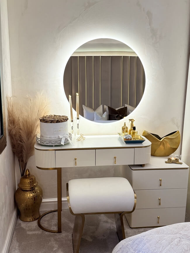 Ava Round Backlit Mirror, 80cm