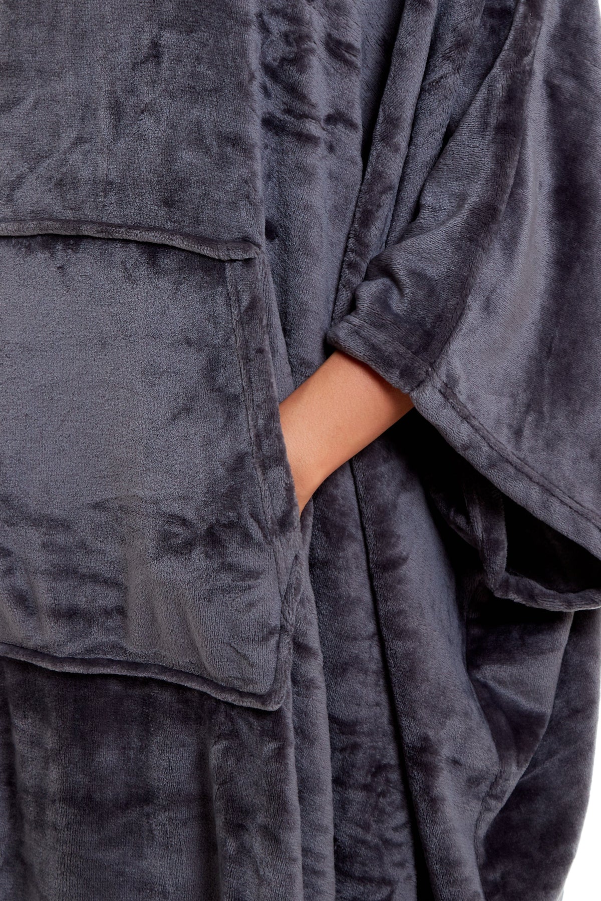 Women's Hooded Poncho Blanket, Plush Fleece