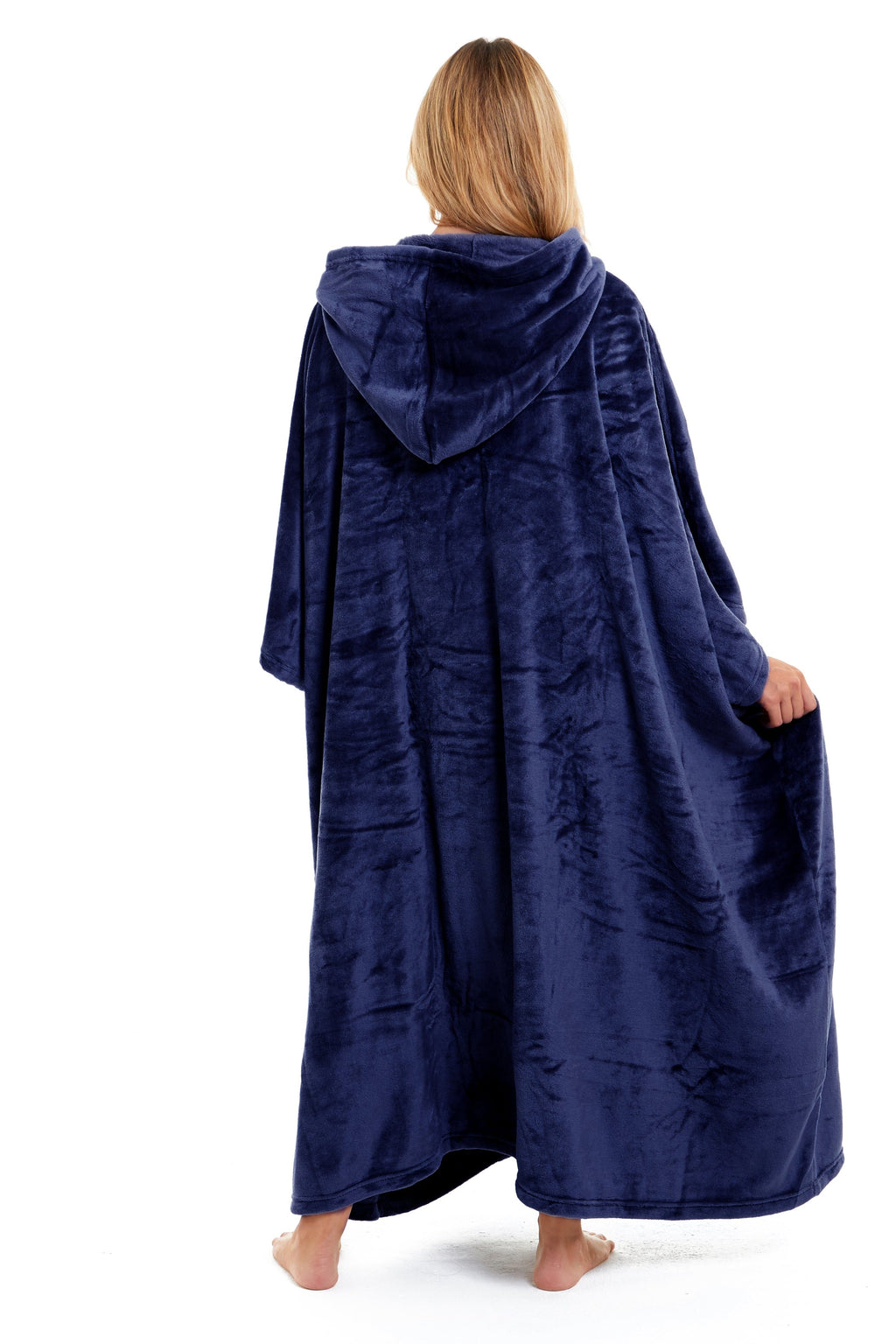 Women's Hooded Poncho Blanket, Plush Fleece