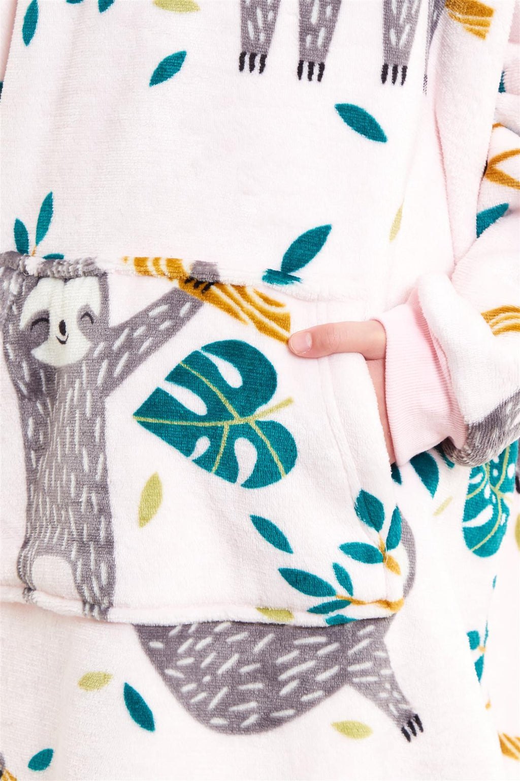 Kids Hooded Sherpa Fleece Blanket