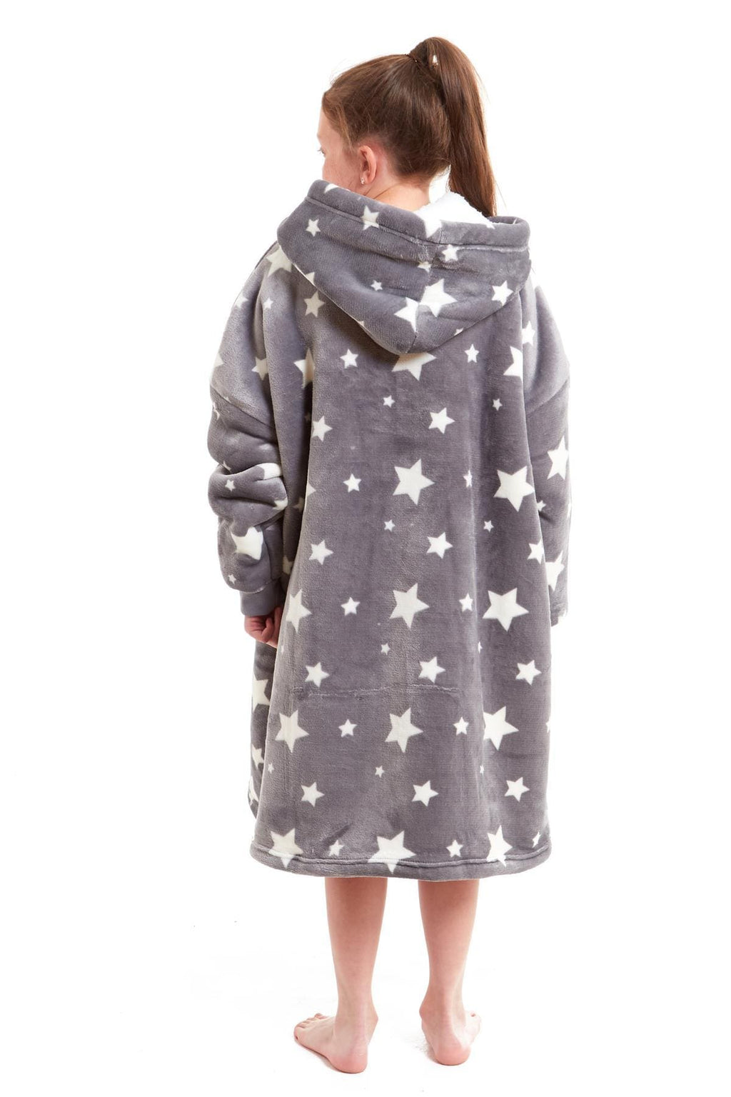 Kids Hooded Sherpa Fleece Blanket