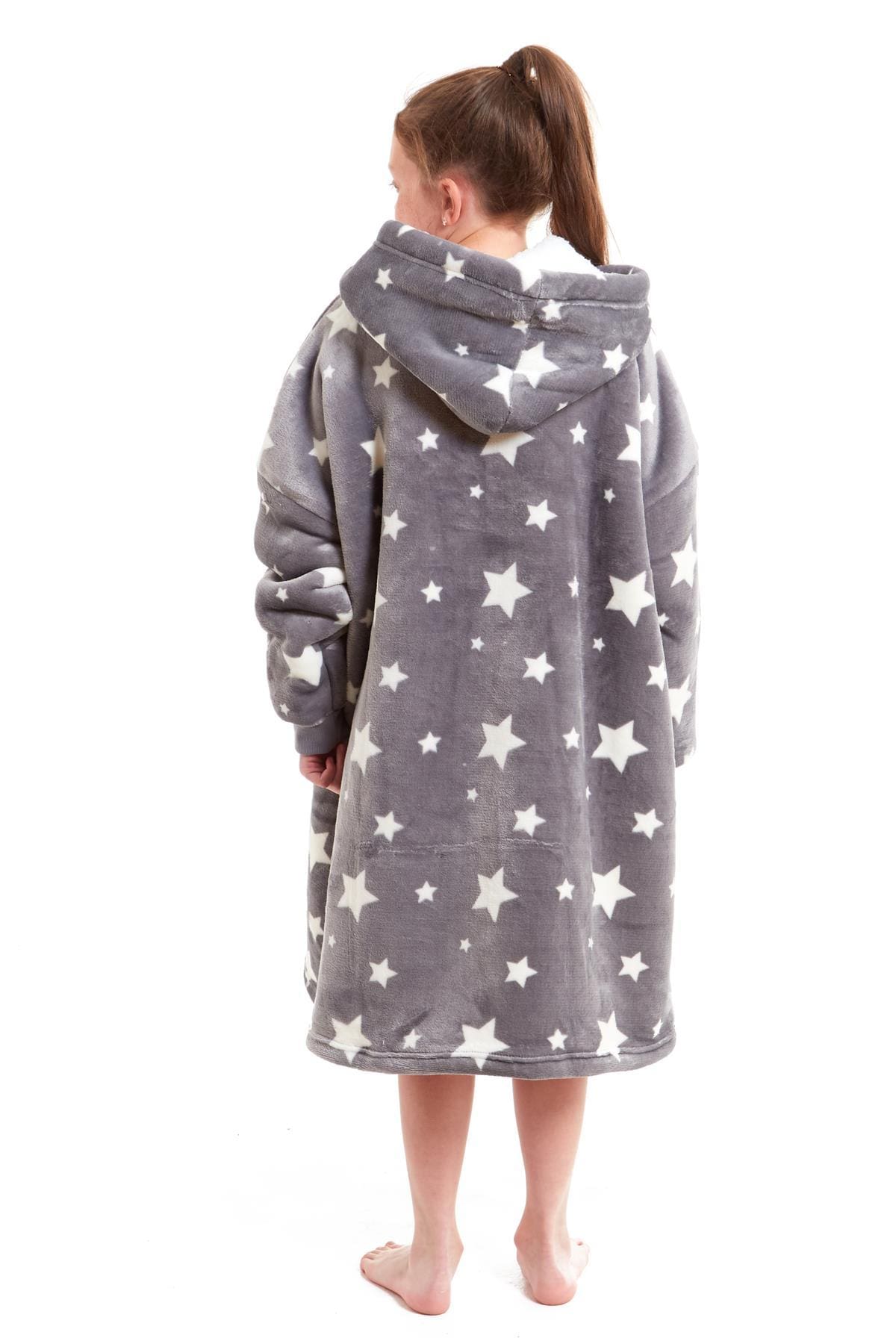 Kids Hooded Sherpa Fleece Blanket