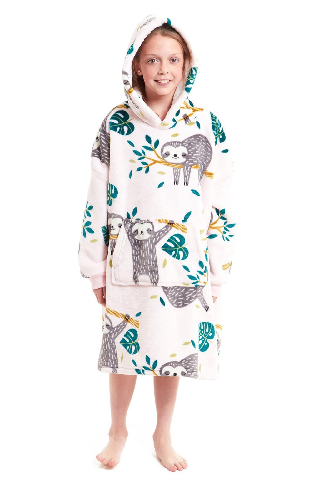 Kids Hooded Sherpa Fleece Blanket