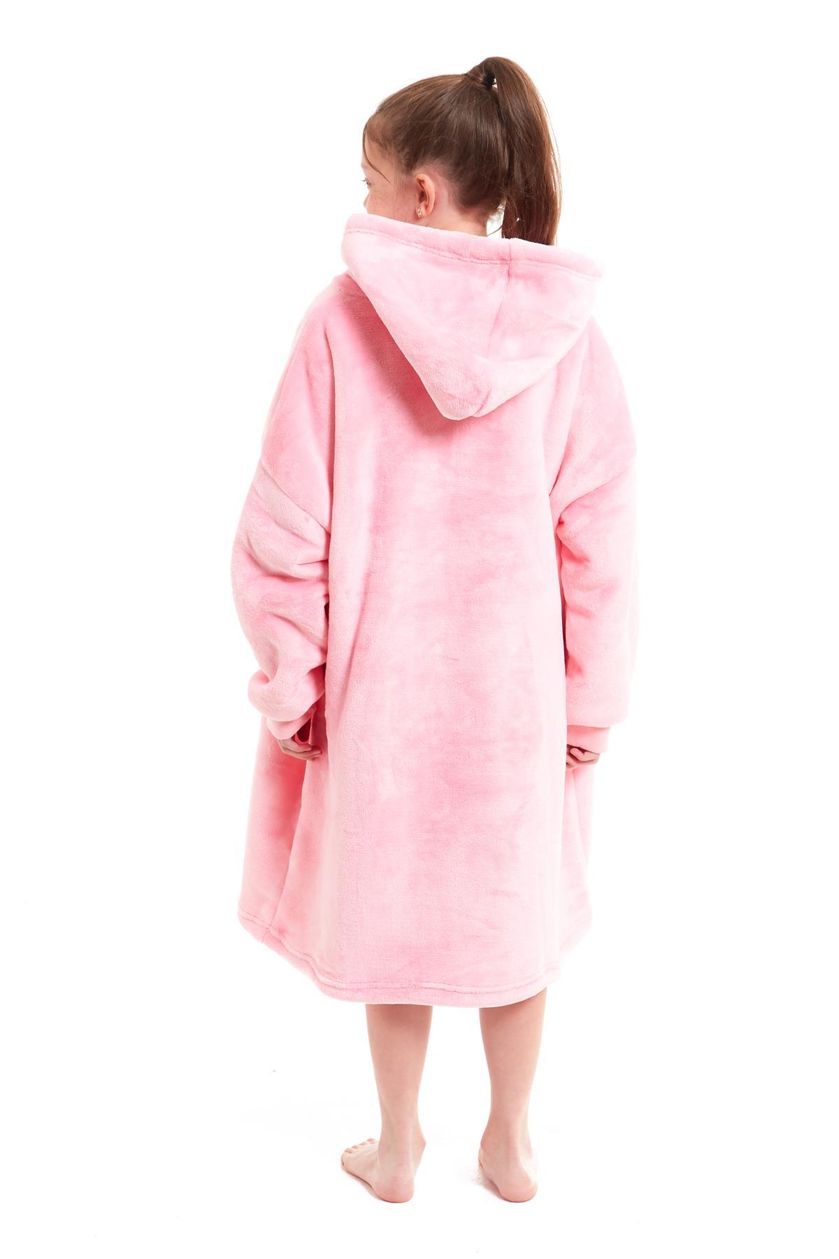 Kids Hooded Sherpa Fleece Blanket