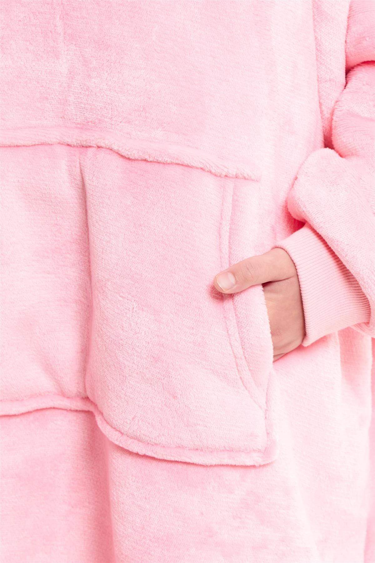 Kids Hooded Sherpa Fleece Blanket