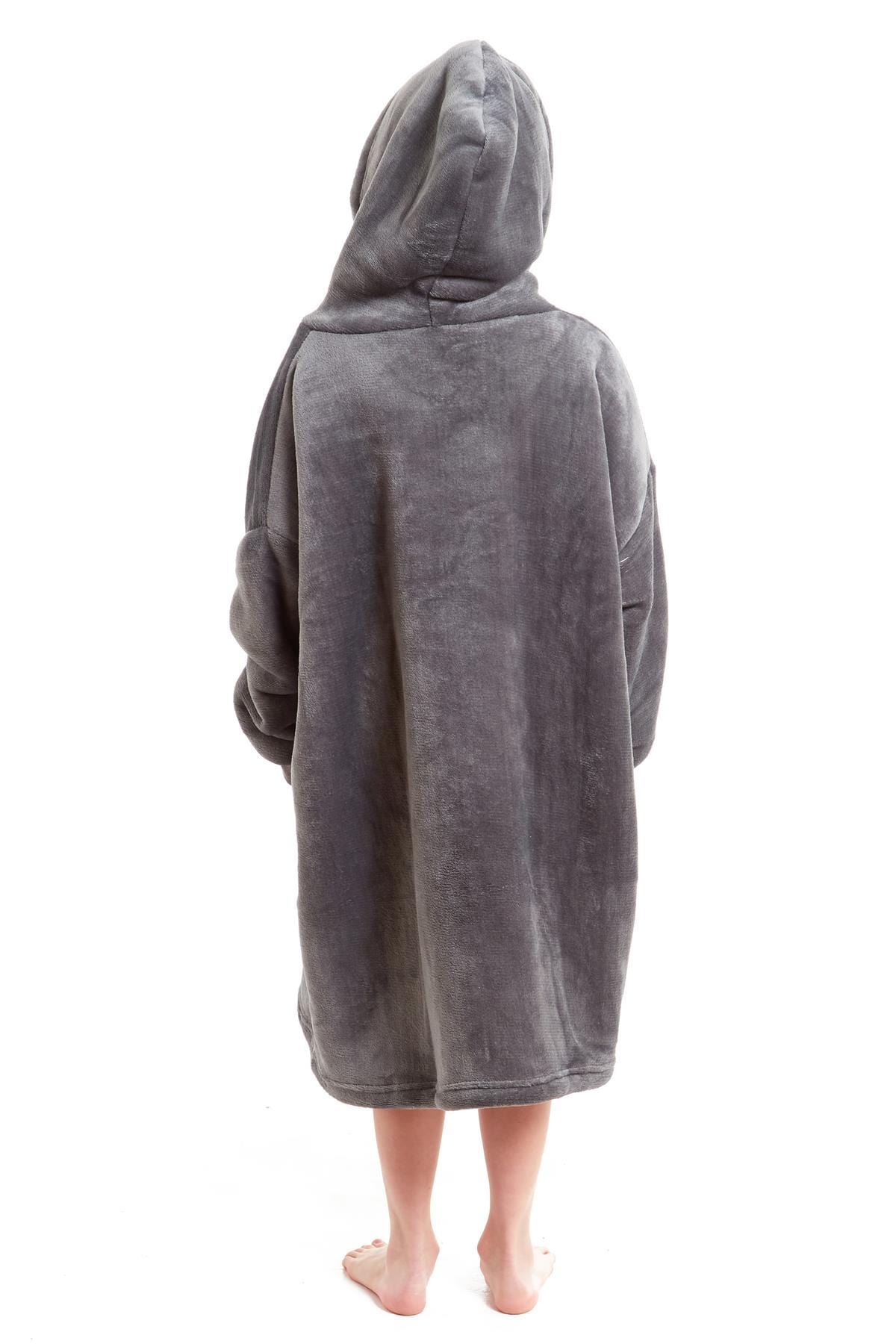 Kids Hooded Sherpa Fleece Blanket
