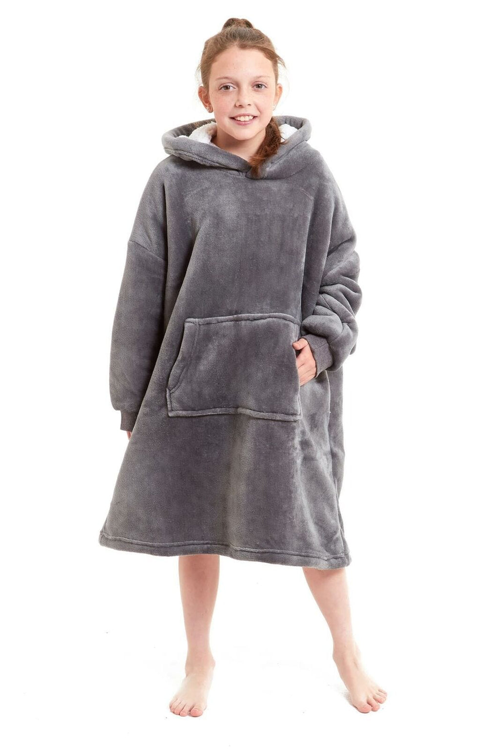 Kids Hooded Sherpa Fleece Blanket