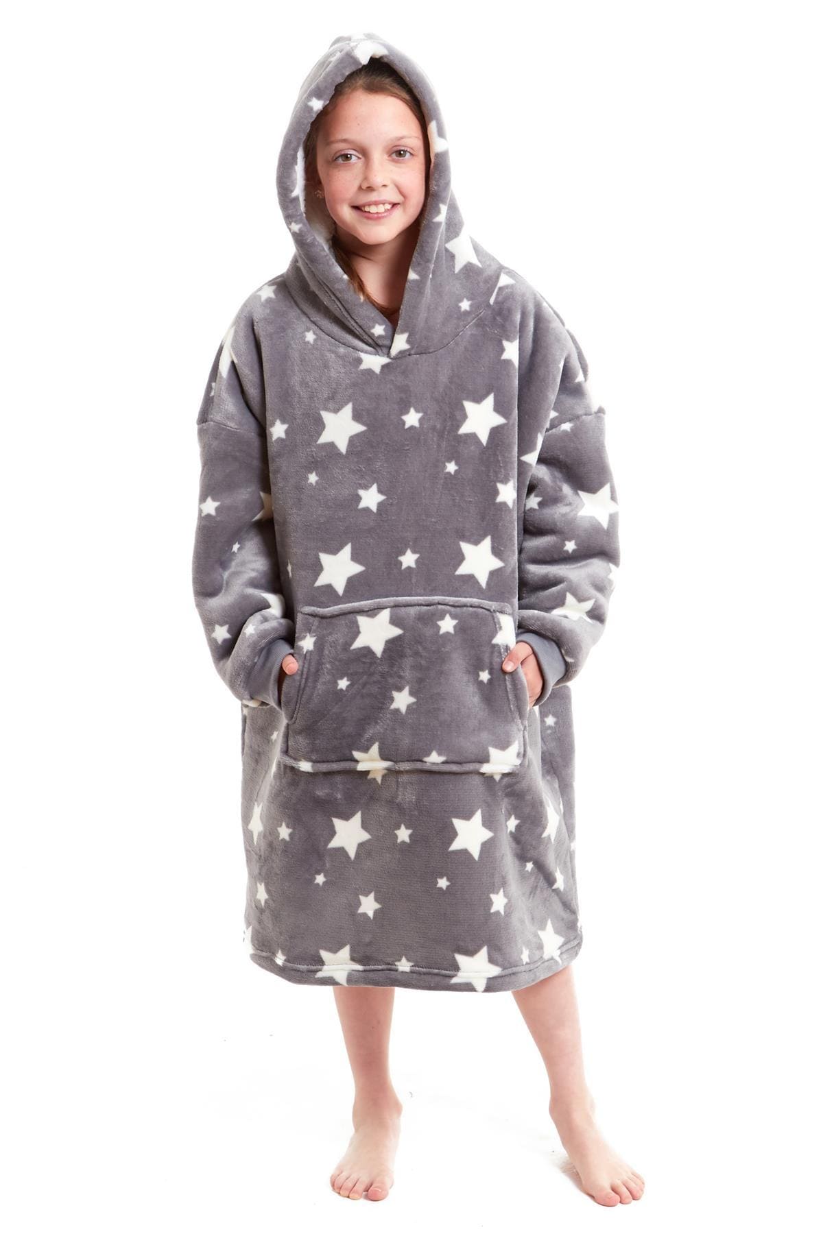 Kids Hooded Sherpa Fleece Blanket
