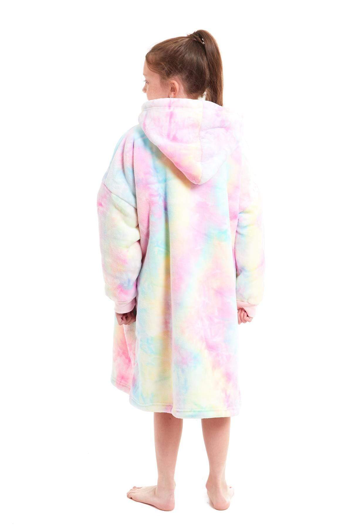 Kids Hooded Sherpa Fleece Blanket