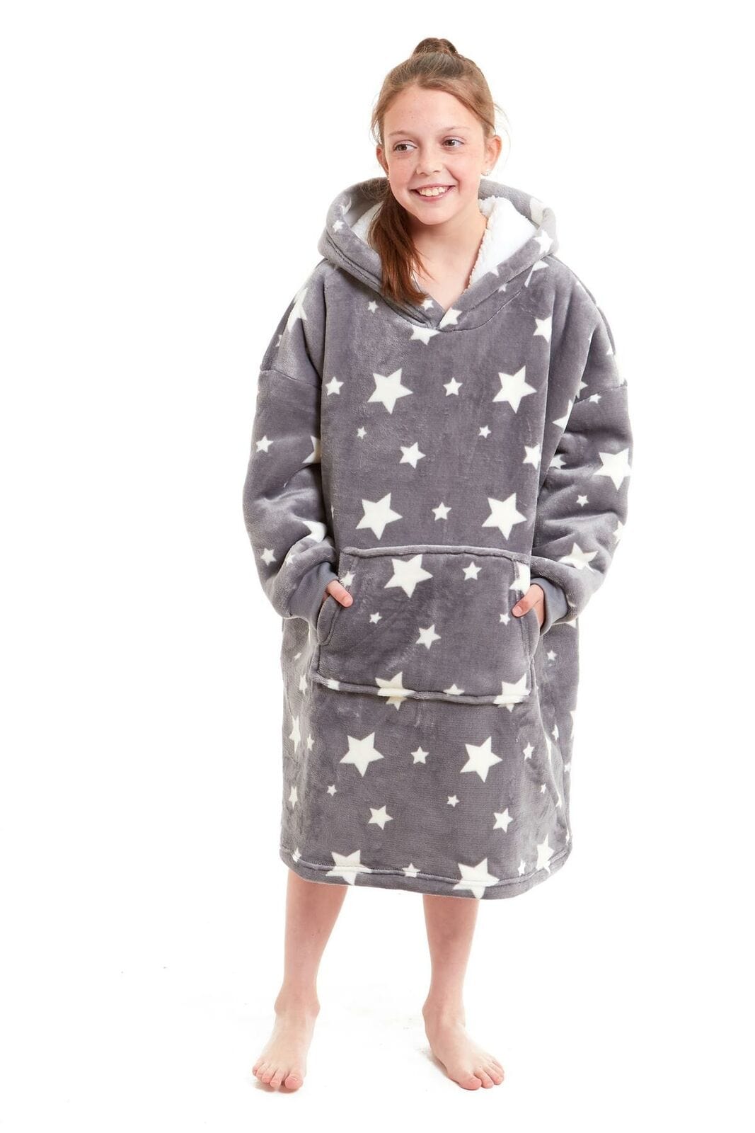Kids Hooded Sherpa Fleece Blanket