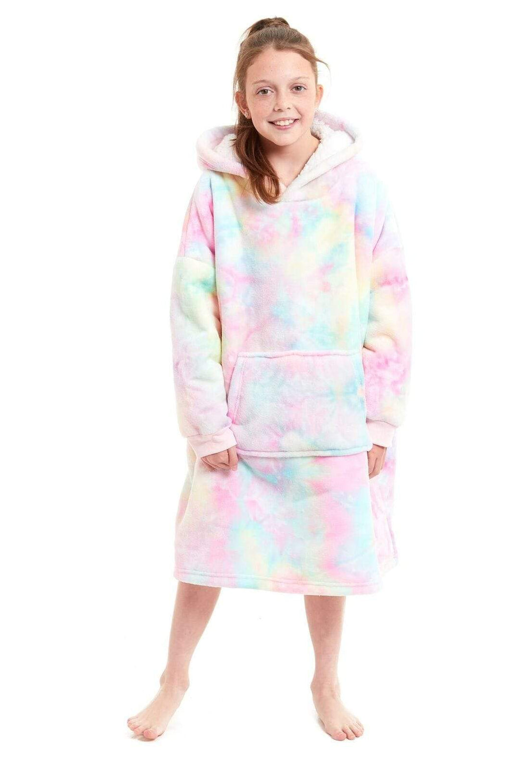 Kids Hooded Sherpa Fleece Blanket