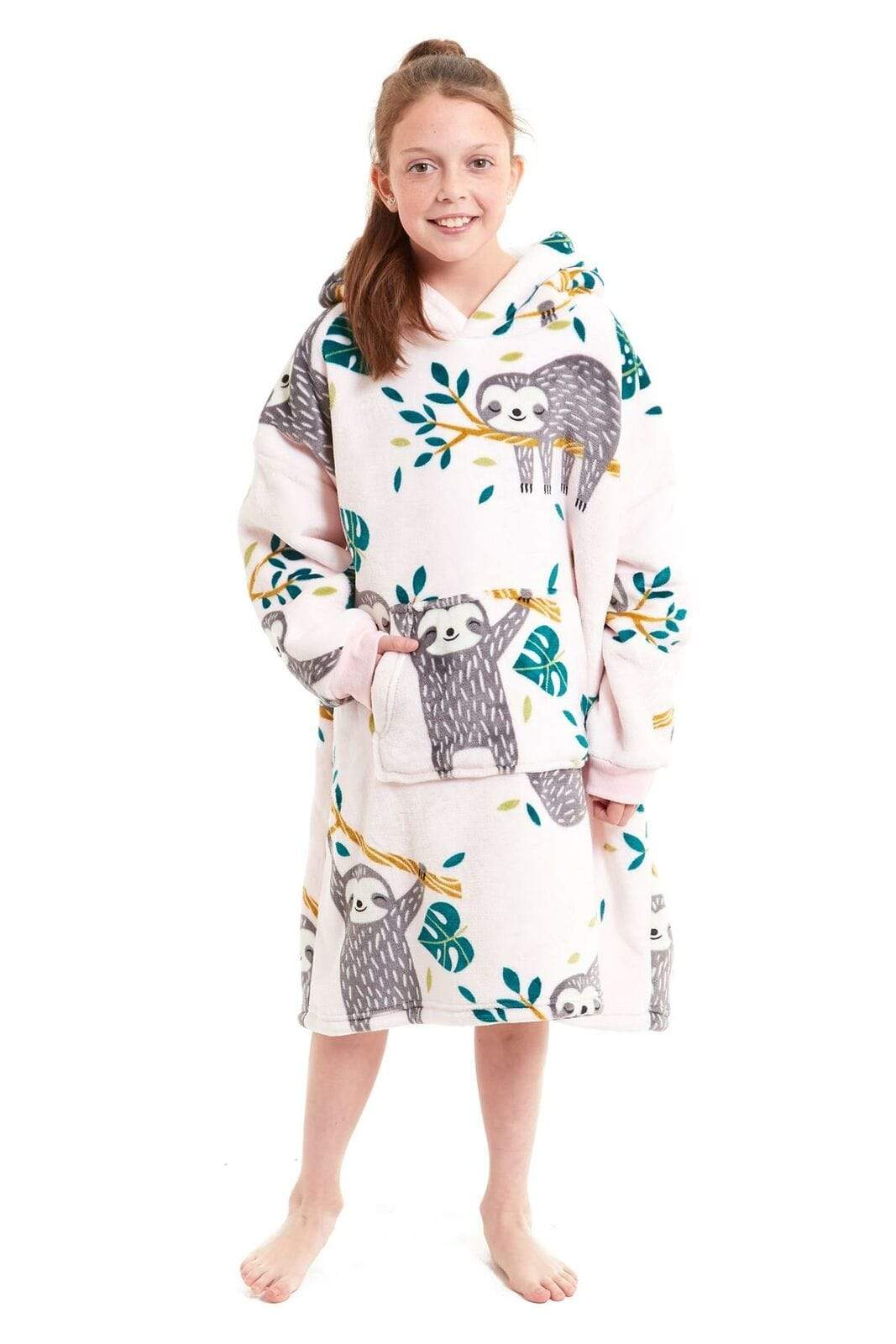 Kids Hooded Sherpa Fleece Blanket
