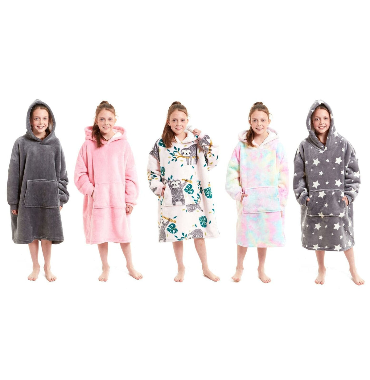 Kids Hooded Sherpa Fleece Blanket