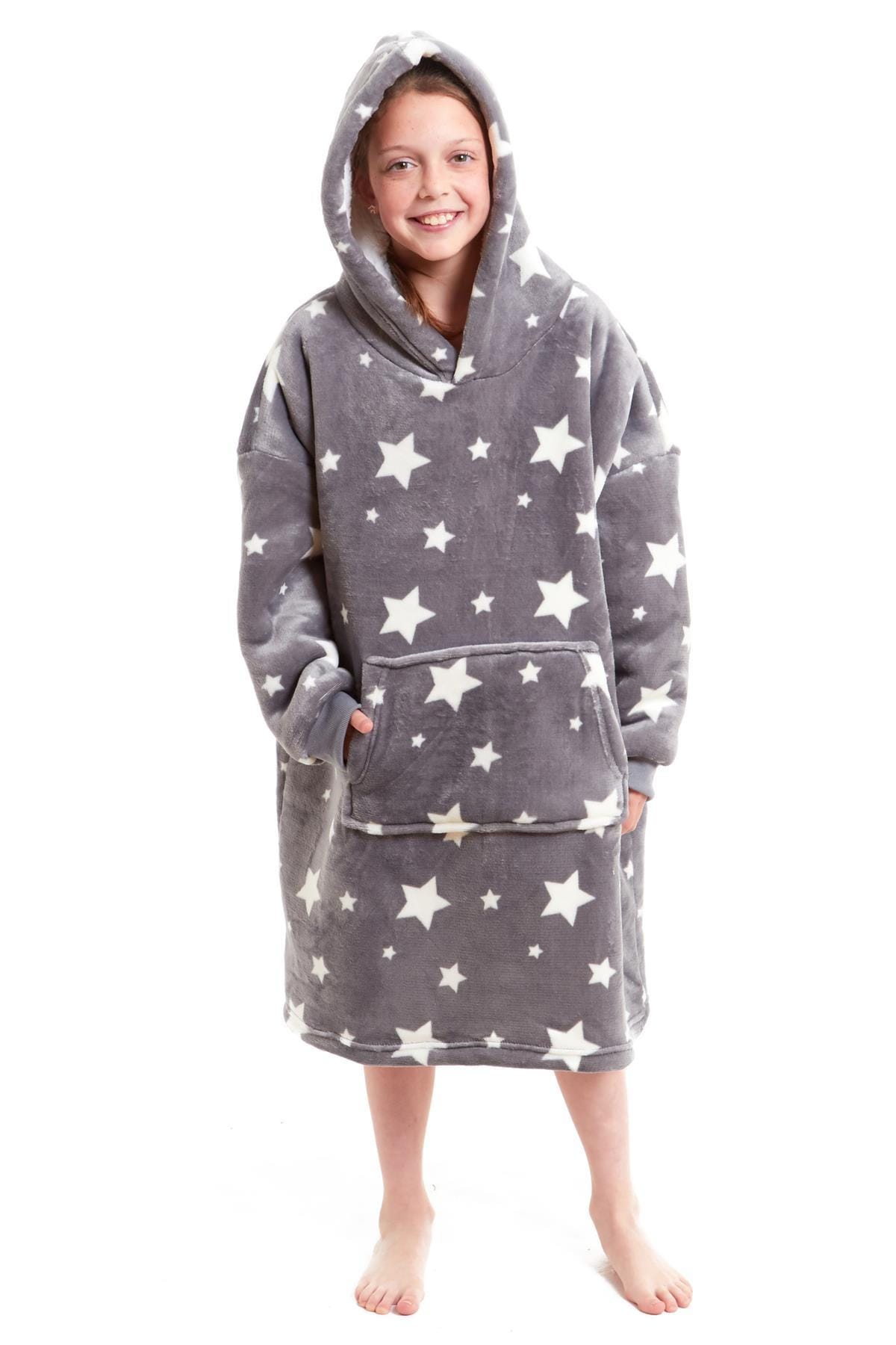 Kids Hooded Sherpa Fleece Blanket