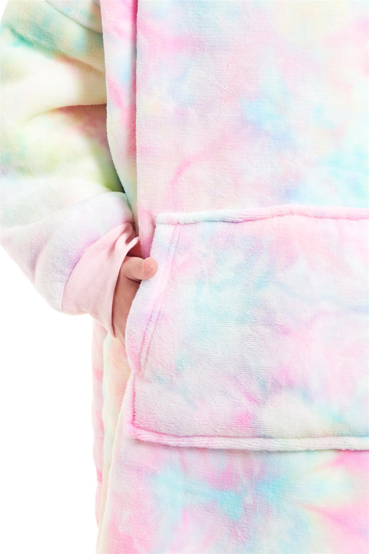 Kids Hooded Sherpa Fleece Blanket