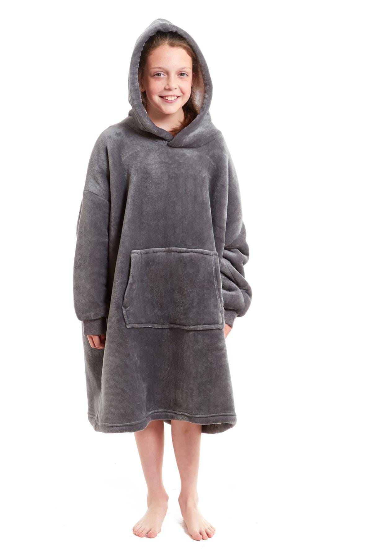 Kids Hooded Sherpa Fleece Blanket