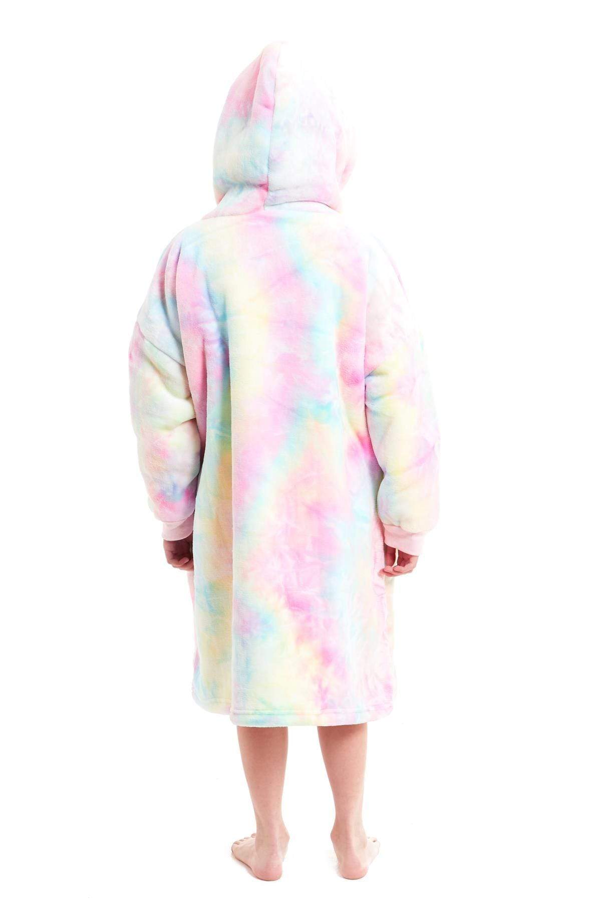 Kids Hooded Sherpa Fleece Blanket