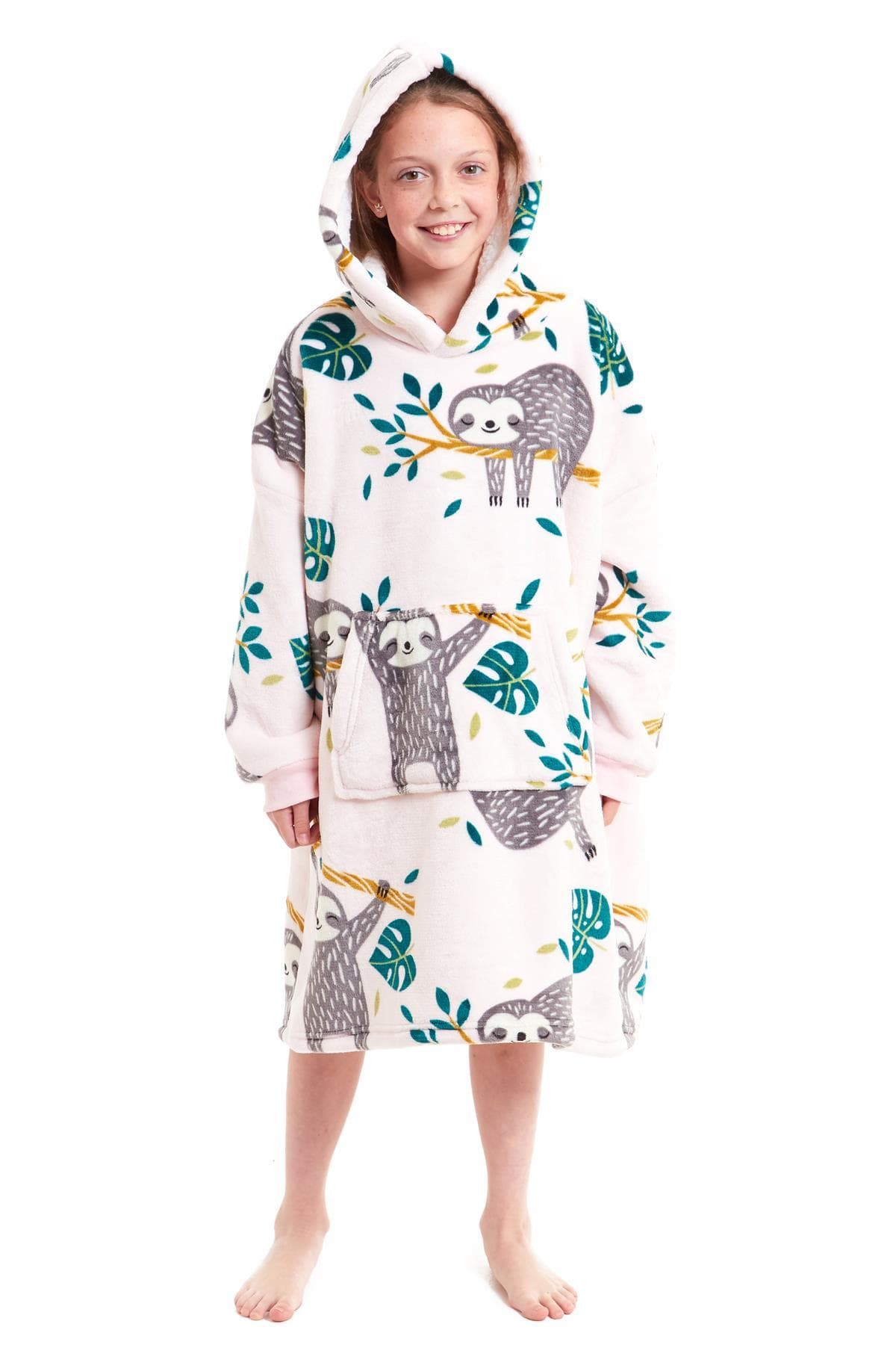 Kids Hooded Sherpa Fleece Blanket