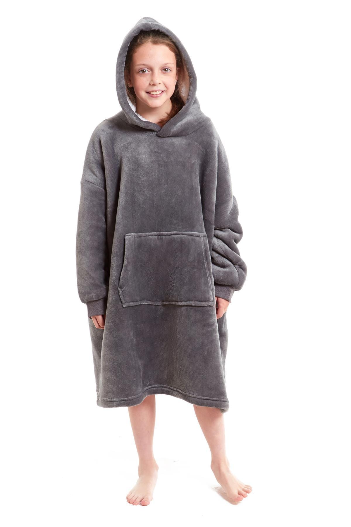Kids Hooded Sherpa Fleece Blanket