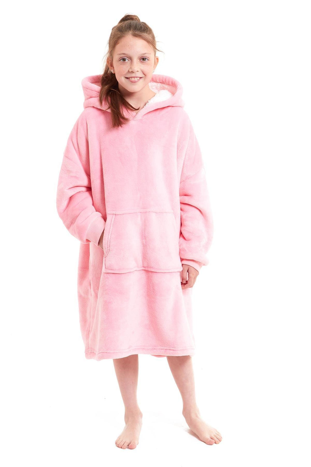 Kids Hooded Sherpa Fleece Blanket